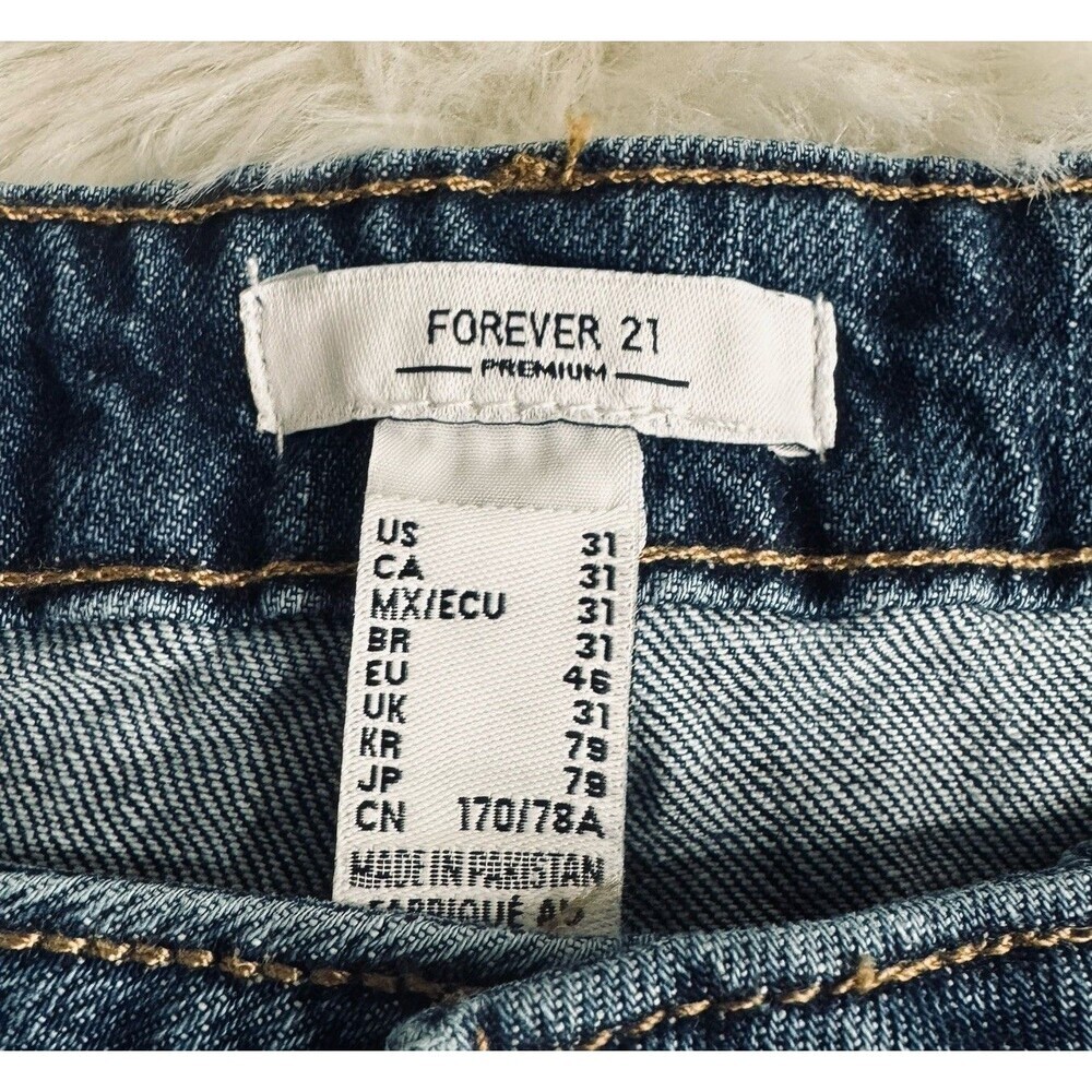 New Forever 21 Daisy Bell Flared Super High Waist Jeans 31 (31x32.5) Blue Womens - Picture 3 of 11